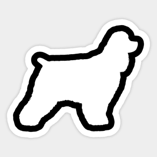 White Cocker Spaniel Silhouette Sticker